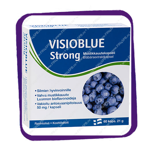 фото: Visioblue Strong (Визиоблю Стронг - витамины для глаз) капсулы - 60 шт