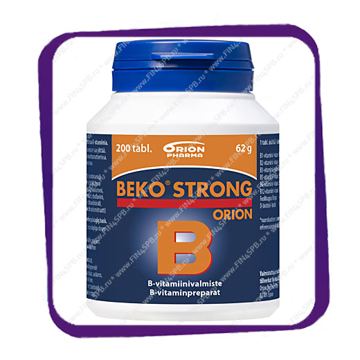 фото: Beko Strong Orion B (Беко Стронг Орон B - Комплекс витаминов группы B) таблетки - 200 шт