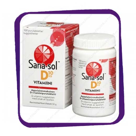 фото: Sana-sol D-Vitamiini - 10mkg - 100tabs