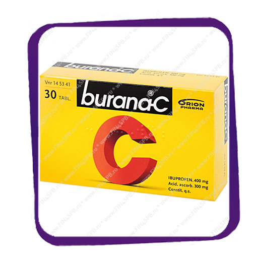 фото: Burana C 400 mg (Бурана Ц 400 мг) таблетки - 30 шт