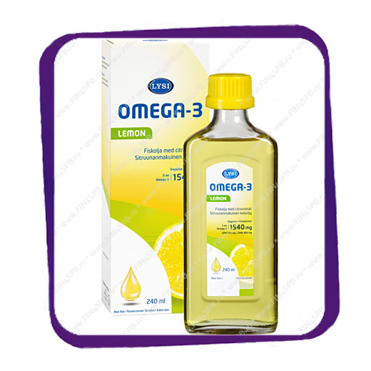 фото: Lysi Omega-3 1540 mg Lemon (Лиси Омега 3 1540 мг Лимон) рыбий жир - 240 мл