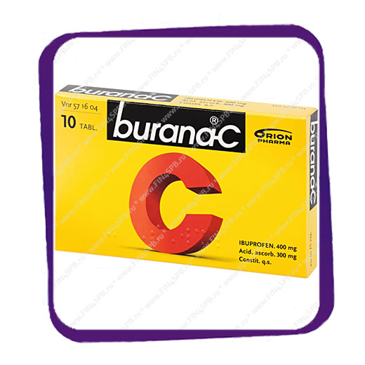 фото: Burana C 400 mg (Бурана Ц 400 мг) таблетки - 10 шт