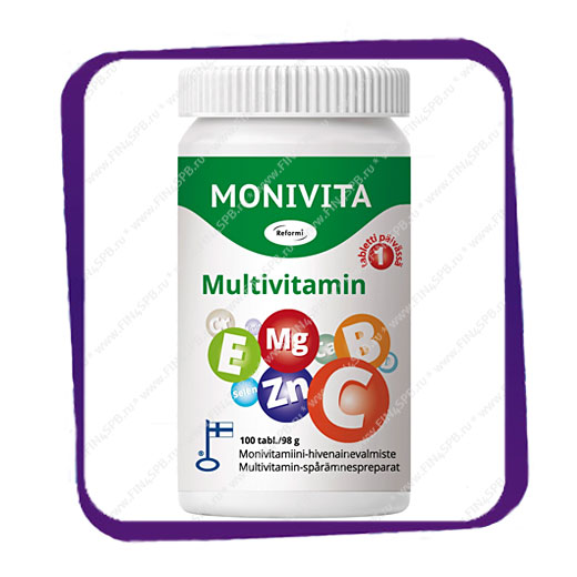 фото: Monivita Multivitamin (Монивита Мультивитамины) таблетки - 100 шт