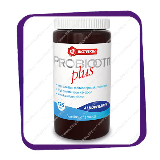 фото: Bioteekin Probiootti Plus (Биотеекин Пробиотик Плюс) капсулы - 125 шт