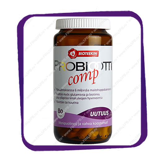 фото: Bioteekin Probiootti Comp (Биотеекин Пробиотик Комп) капсулы - 80 шт