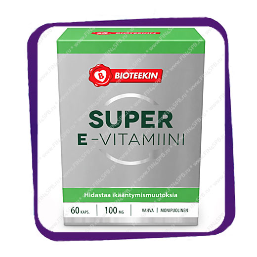 фото: Bioteekin Super E-vitamiini (Биотеекин Супер-Е 100 мг) капсулы - 60 шт