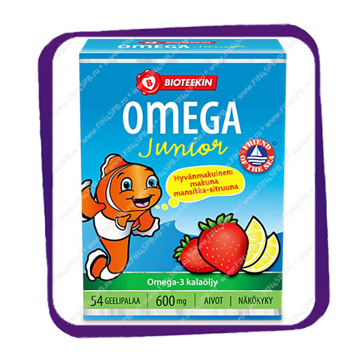 фото: Bioteekin Omega Junior 54 geelipalaa (Рыбий жир для детей) капсулы - 54 шт