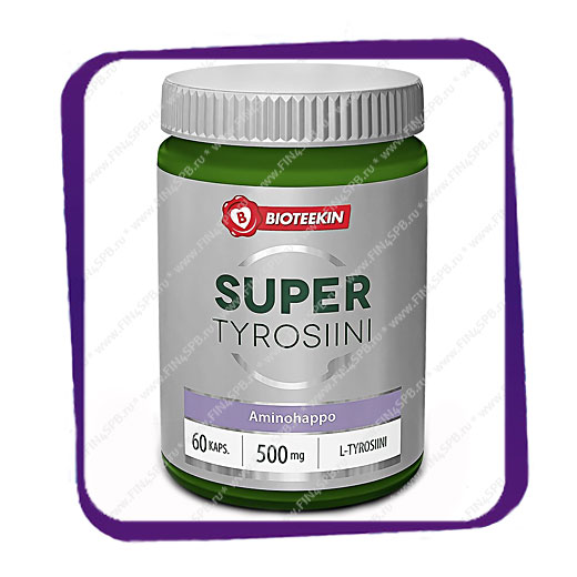 фото: Bioteekin Super Tyrosiini 500 mg (Биотеекин Супер L-тирозин 500 мг) капсулы - 60 шт
