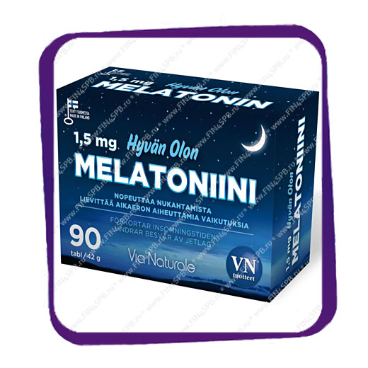 фото: Melatoniini 1,5 mg Hyvan Olon (Снотворное для улучшения сна) таблетки - 90 шт