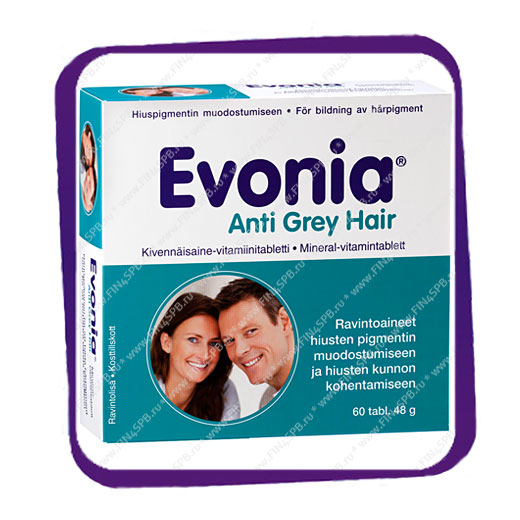 фото: Evonia Anti Grey Hair (Эвония Анти-Седин) таблетки - 60 шт