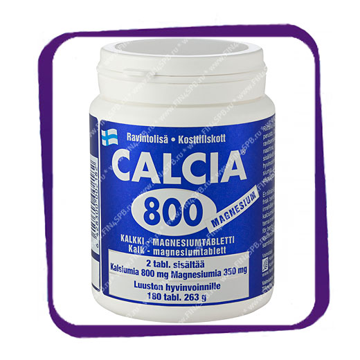 фото: Calcia 800 Magnesium (Кальций 800 мг и Магнией 350 мг) таблетки - 180 шт