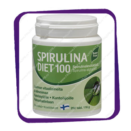 фото: Spirulina Diet 100 (Спирулина Диет 100) таблетки - 290 шт