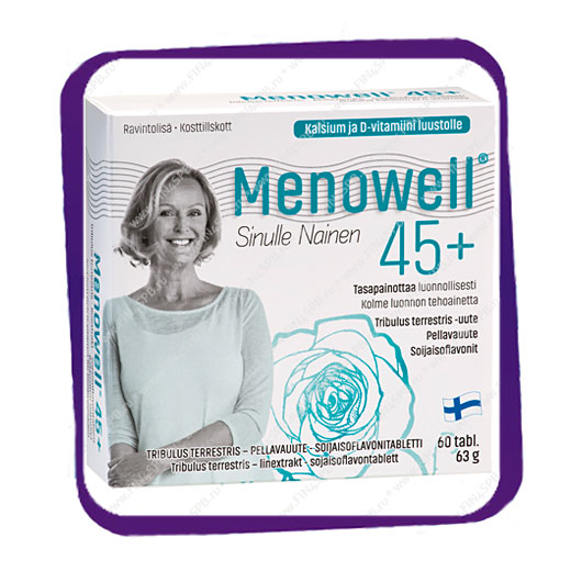 фото: Menowell 45+ (Меновелл 45+ при менопаузе) таблетки - 60 шт