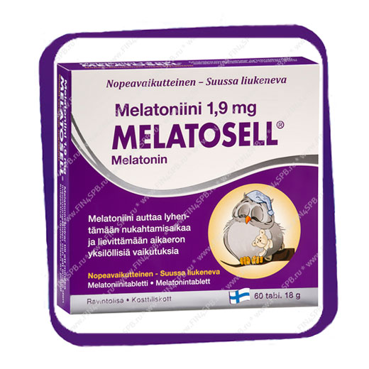 фото: Melatosell Melatonin 1.9 mg (Мелатоселл Мелатонин 1.9 мг - для сна) таблетки - 60 шт