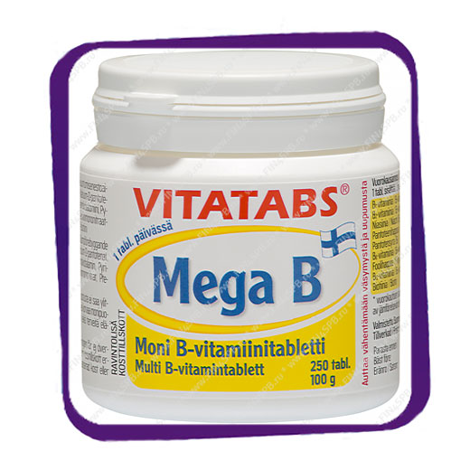 фото: Vitatabs Mega B 250 (Витатабс Мега B Мони B 250) таблетки - 250 шт