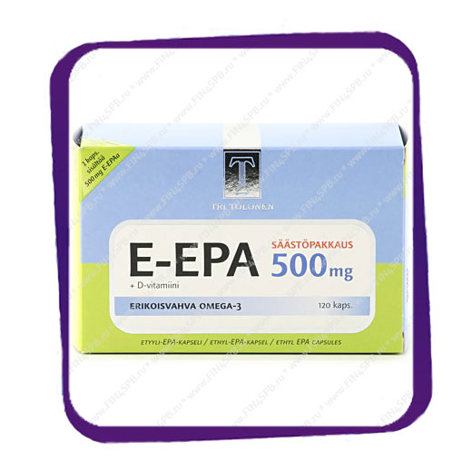 фото: Tri Tolonen Omega-3 E-EPA +D 500 mg (Три Толонен Омега-3 E-EPA +D 500 мг) капсулы - 120 шт