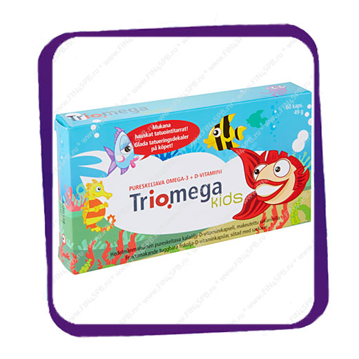 фото: Triomega Kids Omega-3 (Триомега Кидс для детей) капсулы - 60 шт