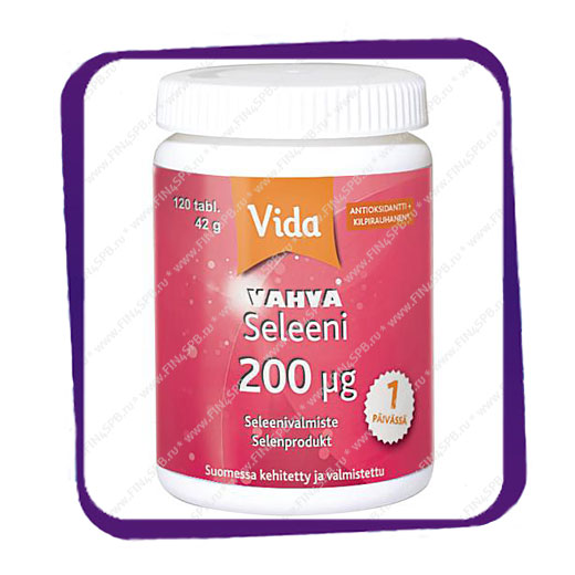 фото: Vida Vahva Seleeni 200 mg (Вида Селен 200 единиц) таблетки - 120 шт