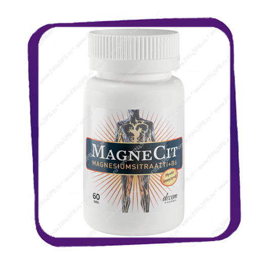 фото: MagneCit Magnesiumsitraatti B6 (МагнеЦит Цитрат Магния +B6) таблетки - 60 шт