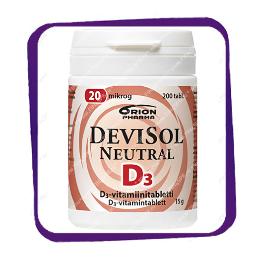 фото: Devisol Neutral D3 20 Mkg (Девисол нейтрал D3 20 мкг - нейтральный вкус) жевательные таблетки - 200 шт
