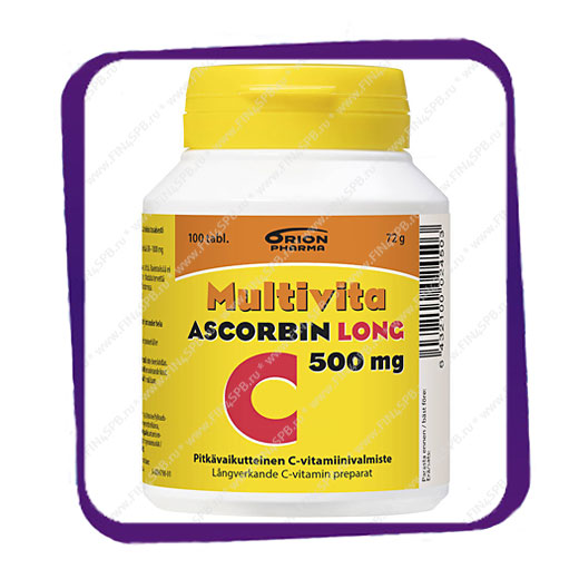 фото: Multivita Ascorbin Long 500 Mg (Мультивита - Аскорбин Лонг 500 мг) таблетки - 100 шт