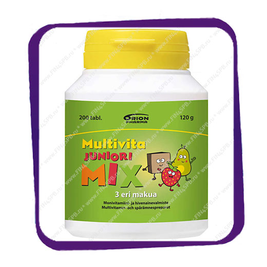 фото: Multivita Juniori Mix 3 Eri Makua (Мультивита Юниор Микс - мультивитамины для детей) таблетки - 200 шт