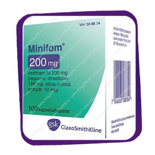 фото: Minifom 200 mg (от повышенного газообразования) капсулы - 100 шт