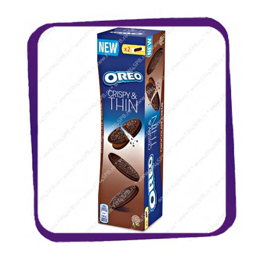 фото: Oreo - Crispy and Thin - Chocolate Creme 96g - хрустящее печенье с шоколадной начинкой.