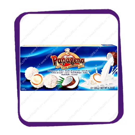 фото: Papagena - Waferballs - Coconut - 125g - вафельные шарики с арахисом