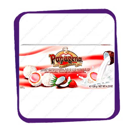 фото: Papagena - Coconut Balls with Strawberry Cream 120g