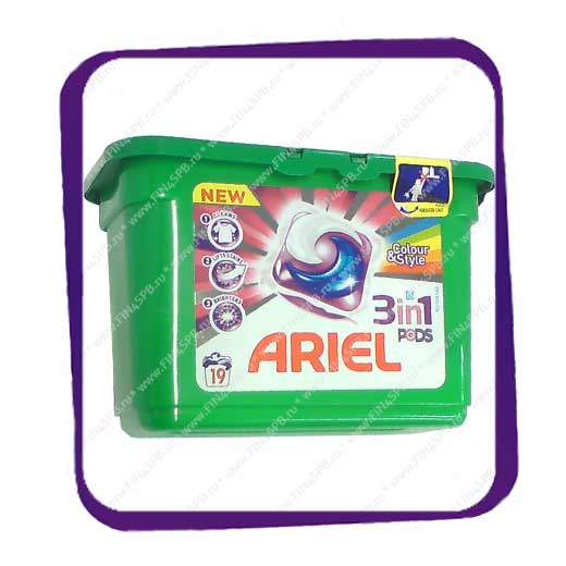 фото: Ariel Pods 3 in 1 - Color - 19 caps