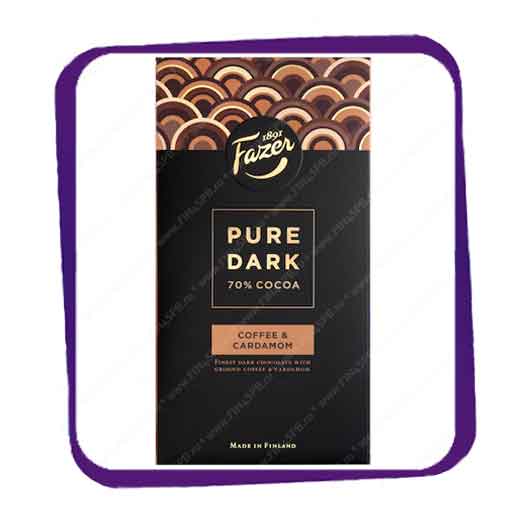 фото: Fazer - Pure Dark - Coffee & Cardamom - 95gr.