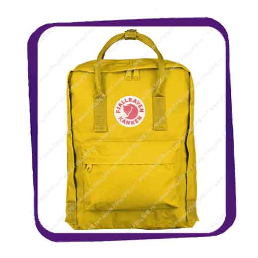 фото: Kanken Fjallraven (Канкен Фьялравен) 16L оригинальный жёлтый Warm Yellow рюкзак