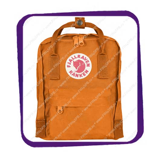 фото: Fjallraven Kanken Mini (Фьялравен Канкен Мини) 7L оригинальный оранжевый рюкзак