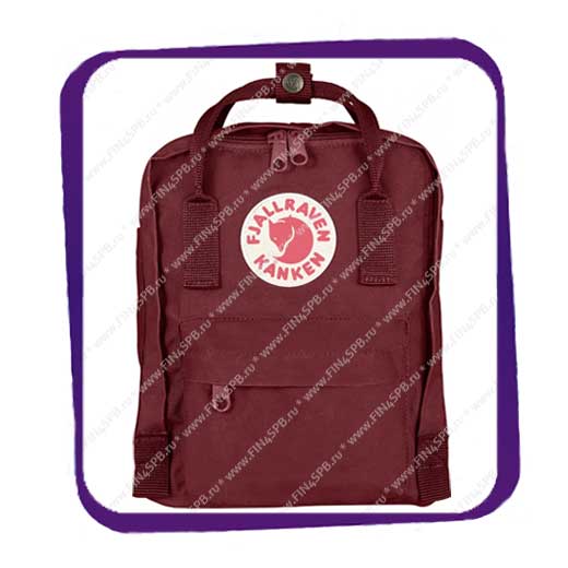 фото: Fjallraven Kanken Mini (Фьялравен Канкен Мини) 7L оригинальный тёмно-красный рюкзак