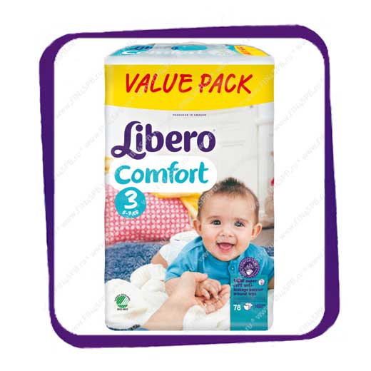 фото: Подгузники Либеро Комфорт (Libero Comfort) 3 5-9kg Value Pack 78kpl