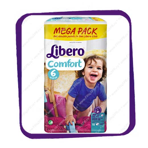 фото: Подгузники Либеро Комфорт (Libero Comfort) 6 13-20kg Mega Pack 72kpl