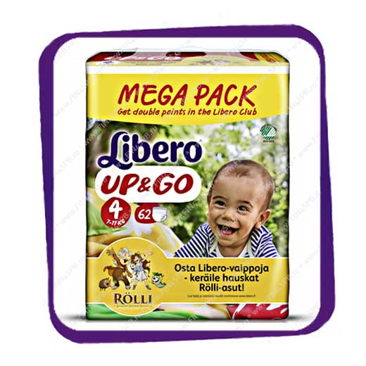 фото: Подгузники Либеро Ап Энд Гоу (Libero Up&Go) 4 7-11kg Mega Pack 62 kpl