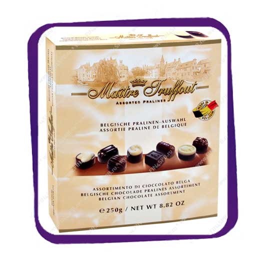 фото: Maitre Truffout - Belgische Pralinen-Auswahl - 250gr - шоколадные конфеты.