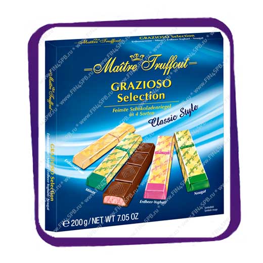фото: Maitre Truffout - Grazioso Selection - Classic Style 200g - шоколадные пальчики