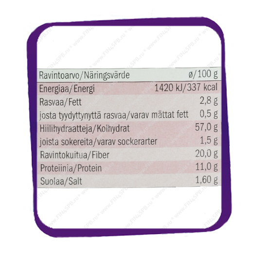 фото: Хлебцы ржаные Mylly Kivi Hapankorppu 300g