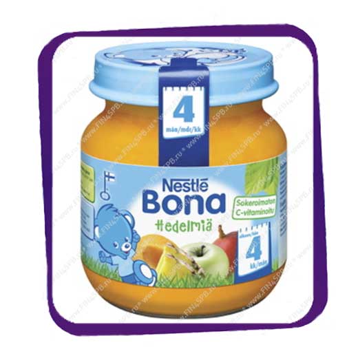 фото: Nestle Bona - Hedelmiä (пюре из фруктов) 125g