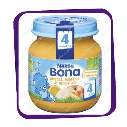 фото: Nestle Bona - Omenaa, banaania ja appelsiinia 125g