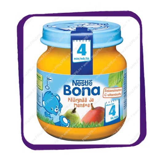 фото: Nestle Bona 125g Päärynää ja mangoa(Груша-манго) 4kk