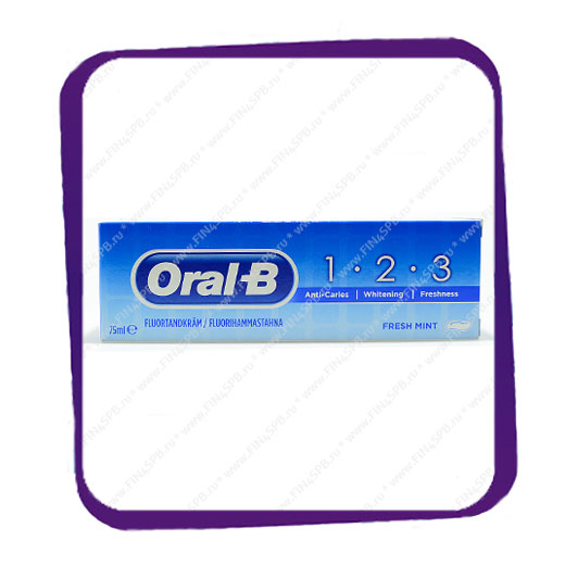 фото: Oral B 1-2-3 Fresh Mint - 75 ml.  - комплексная зубная паста