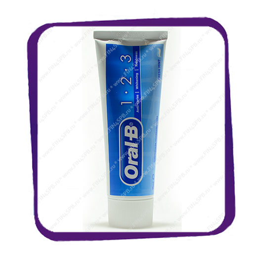 фото: Oral B 1-2-3 Fresh Mint - 75 ml.  - комплексная зубная паста