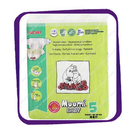 фото: Подгузники Muumi (Муми) Baby 5 Maxi+ 10-16 кг 44 шт