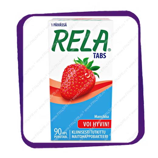 фото: Rela Tabs Mansikka – таблетки  с лактобактериями, аромат клубника - 90 шт.