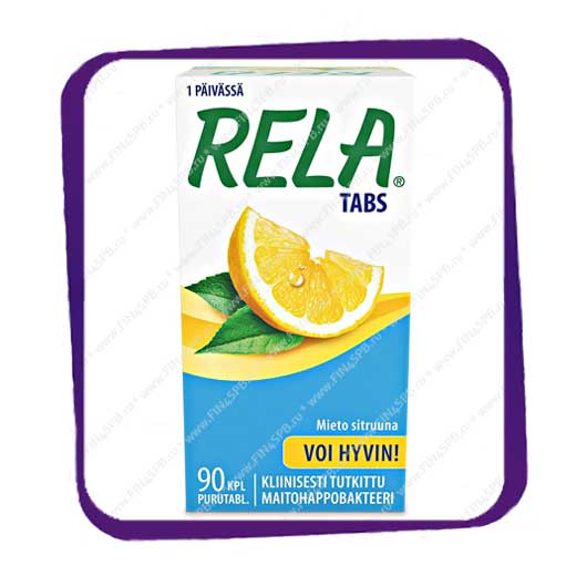 фото: Rela Tabs Mieto Sitruuna – таблетки  с лактобактериями, лимон - 90 шт.