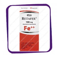 Retafer 100 Mg Fe++ (Ретафер 100 Мг Фе++) таблетки - 30 шт